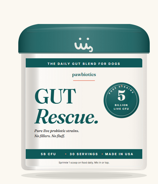 Pawbiotic Gut Rescue cylindrical container