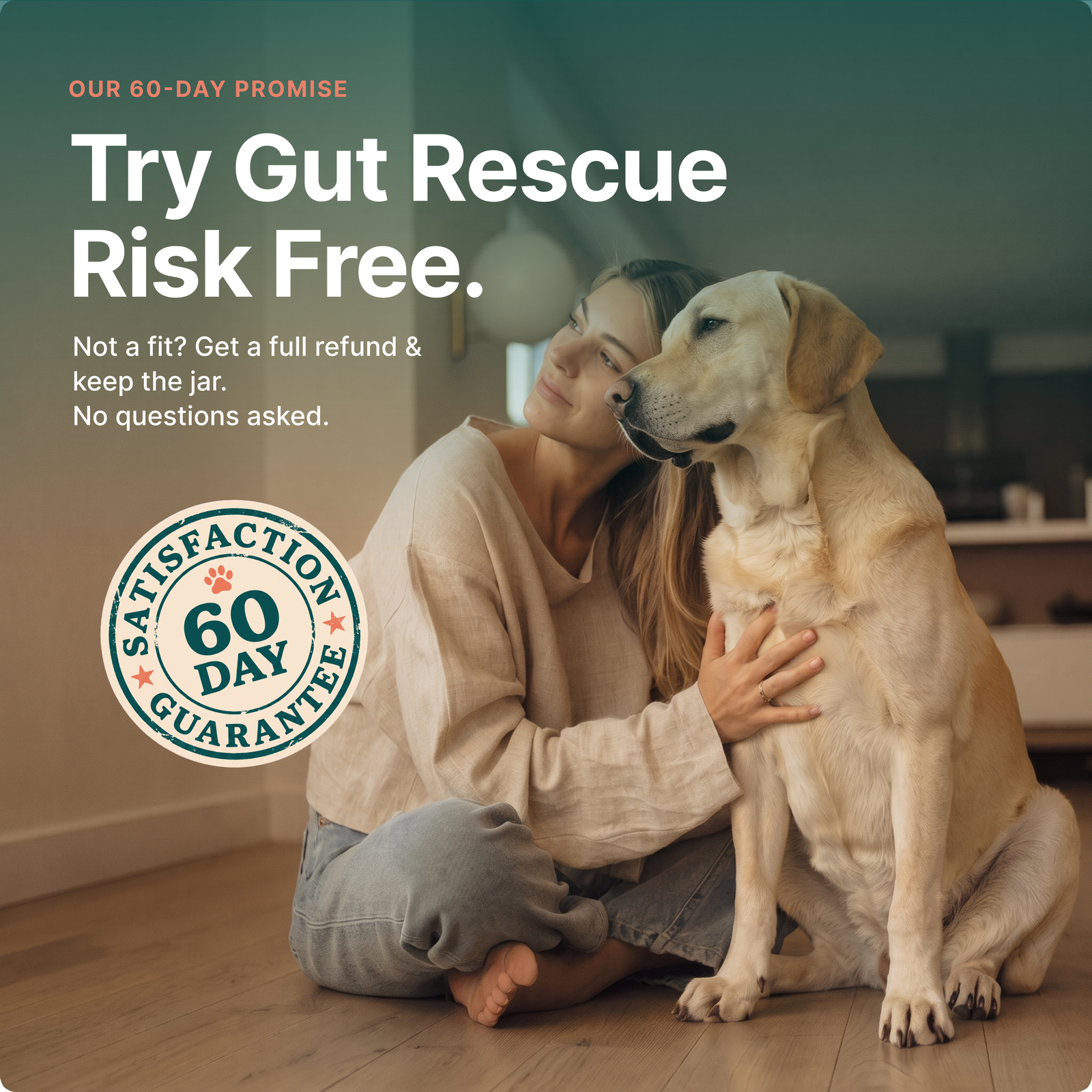 Try Gut Rescue Risk Free - 60 day guarantee