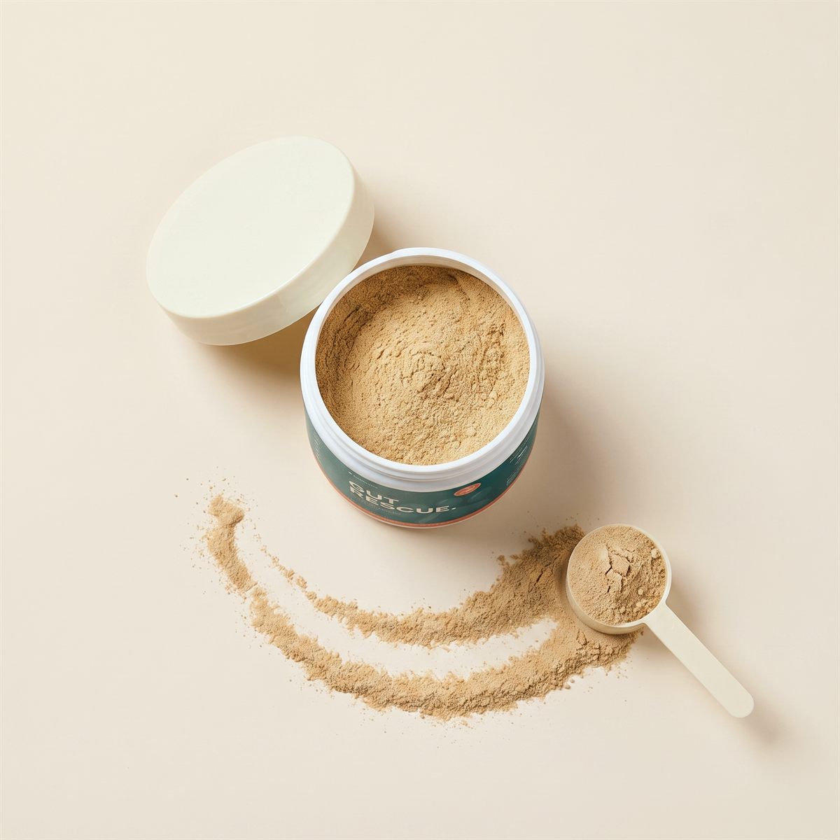 A single scoop of Pawbiotics Gut Rescue powder